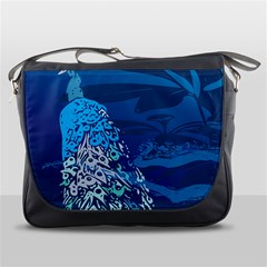 Peacock Bird Blue Animals Messenger Bags