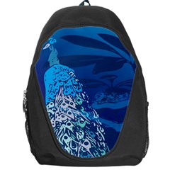 Peacock Bird Blue Animals Backpack Bag