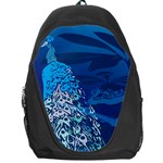 Peacock Bird Blue Animals Backpack Bag Front