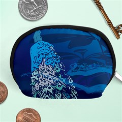 Peacock Bird Blue Animals Accessory Pouches (medium)  by Mariart