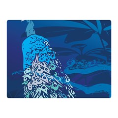 Peacock Bird Blue Animals Double Sided Flano Blanket (mini)  by Mariart