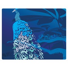 Peacock Bird Blue Animals Double Sided Flano Blanket (medium)  by Mariart