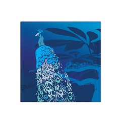 Peacock Bird Blue Animals Satin Bandana Scarf