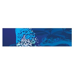 Peacock Bird Blue Animals Satin Scarf (oblong) by Mariart