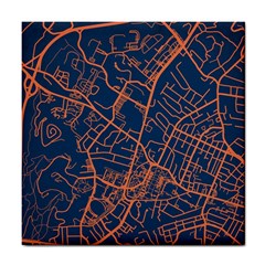 Virginia Map Art City Tile Coasters