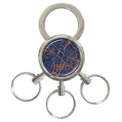 Virginia Map Art City 3-ring Key Chains by Mariart