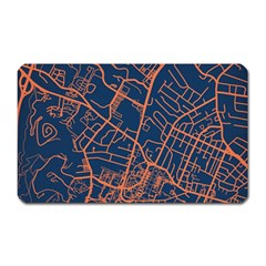 Virginia Map Art City Magnet (rectangular)