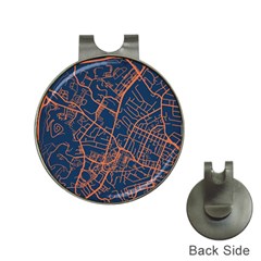 Virginia Map Art City Hat Clips With Golf Markers by Mariart