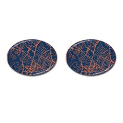 Virginia Map Art City Cufflinks (oval)