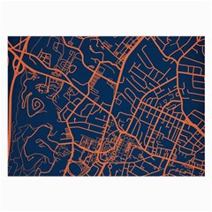 Virginia Map Art City Large Glasses Cloth (2-side)