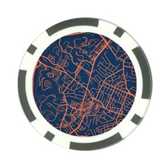 Virginia Map Art City Poker Chip Card Guard