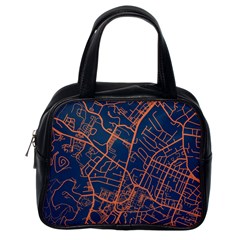 Virginia Map Art City Classic Handbags (one Side) by Mariart