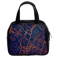 Virginia Map Art City Classic Handbags (2 Sides) by Mariart