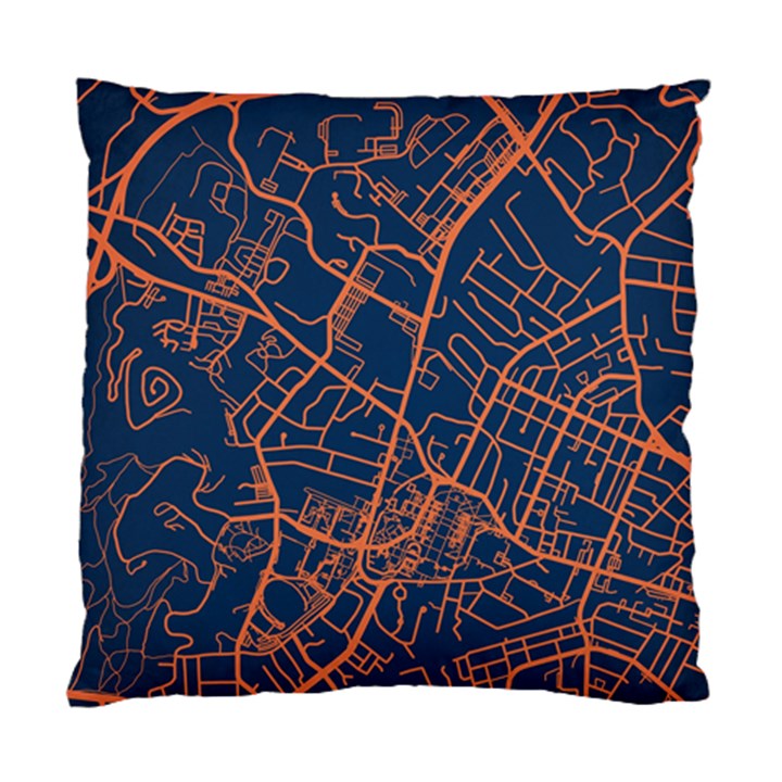 Virginia Map Art City Standard Cushion Case (One Side)