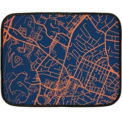 Virginia Map Art City Fleece Blanket (mini)