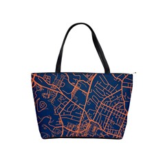 Virginia Map Art City Shoulder Handbags