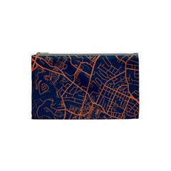 Virginia Map Art City Cosmetic Bag (small)  by Mariart