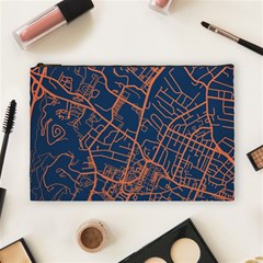 Virginia Map Art City Cosmetic Bag (large) 