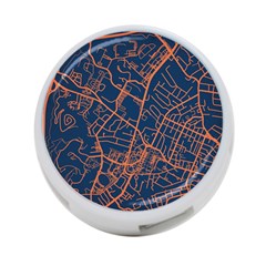 Virginia Map Art City 4-port Usb Hub (one Side)