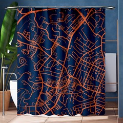 Virginia Map Art City Shower Curtain 60  X 72  (medium)  by Mariart