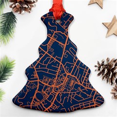 Virginia Map Art City Christmas Tree Ornament (two Sides)