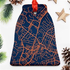 Virginia Map Art City Bell Ornament (two Sides) by Mariart