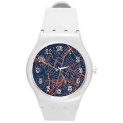 Virginia Map Art City Round Plastic Sport Watch (m)