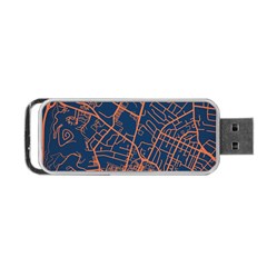 Virginia Map Art City Portable Usb Flash (one Side)