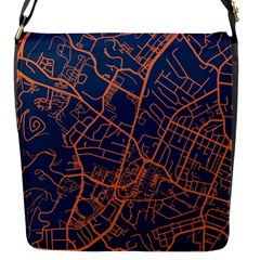 Virginia Map Art City Flap Messenger Bag (s)