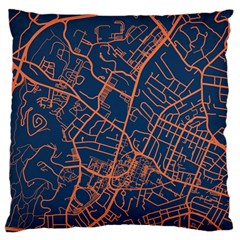 Virginia Map Art City Standard Flano Cushion Case (one Side) by Mariart