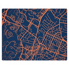 Virginia Map Art City Double Sided Flano Blanket (medium)  by Mariart