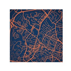 Virginia Map Art City Small Satin Scarf (square)