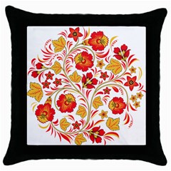 Wreaths Flower Floral Sexy Red Sunflower Star Rose Throw Pillow Case (black) by Mariart