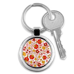 Wreaths Flower Floral Sexy Red Sunflower Star Rose Key Chains (round)  by Mariart