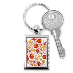 Wreaths Flower Floral Sexy Red Sunflower Star Rose Key Chains (rectangle)  by Mariart