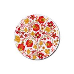 Wreaths Flower Floral Sexy Red Sunflower Star Rose Rubber Round Coaster (4 Pack) 