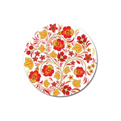 Wreaths Flower Floral Sexy Red Sunflower Star Rose Magnet 3  (round)