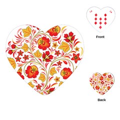 Wreaths Flower Floral Sexy Red Sunflower Star Rose Playing Cards (heart) 