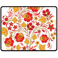 Wreaths Flower Floral Sexy Red Sunflower Star Rose Fleece Blanket (medium)  by Mariart