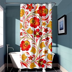 Wreaths Flower Floral Sexy Red Sunflower Star Rose Shower Curtain 36  X 72  (stall)  by Mariart