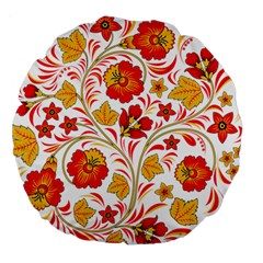 Wreaths Flower Floral Sexy Red Sunflower Star Rose Large 18  Premium Round Cushions by Mariart