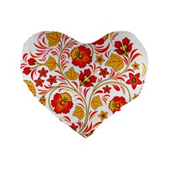 Wreaths Flower Floral Sexy Red Sunflower Star Rose Standard 16  Premium Heart Shape Cushions by Mariart