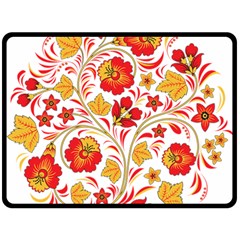 Wreaths Flower Floral Sexy Red Sunflower Star Rose Double Sided Fleece Blanket (large)  by Mariart