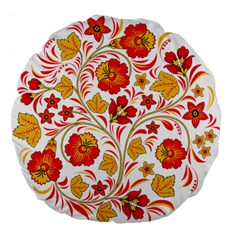 Wreaths Flower Floral Sexy Red Sunflower Star Rose Large 18  Premium Flano Round Cushions by Mariart