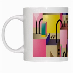 Magazine Balance Plaid Rainbow White Mugs