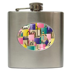 Magazine Balance Plaid Rainbow Hip Flask (6 Oz) by Mariart