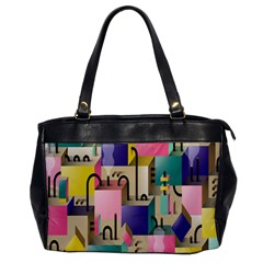 Magazine Balance Plaid Rainbow Office Handbags by Mariart