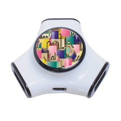 Magazine Balance Plaid Rainbow 3-port Usb Hub by Mariart