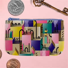 Magazine Balance Plaid Rainbow Large Coin Purse by Mariart