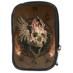 Awesome Creepy Skull With Rat And Wings Compact Camera Cases by FantasyWorld7